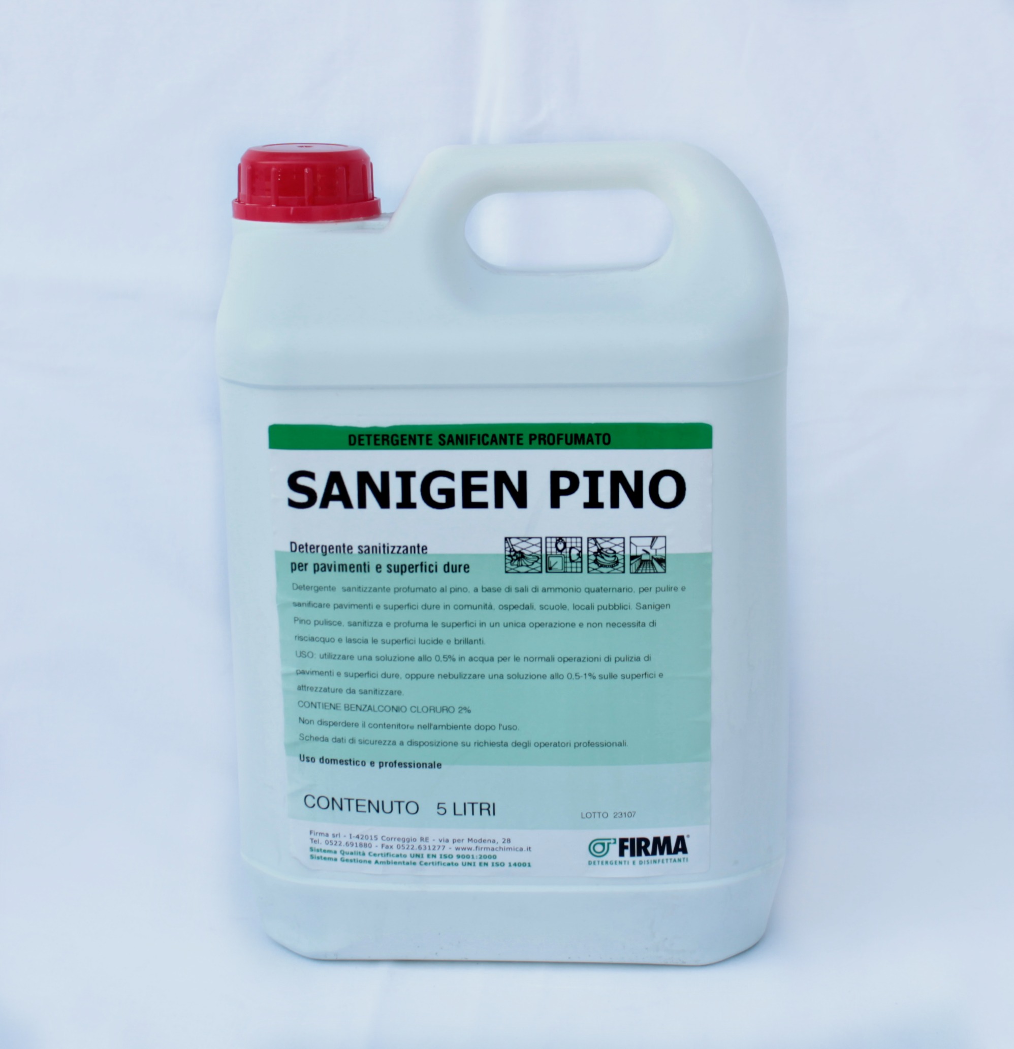 Det. sanitizzante SANIGEN PINO lt. 5 - Meneghetti Renato & C. S.n.c